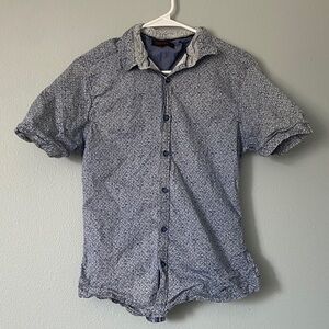 Kids Blue Patterned Polo Shirt